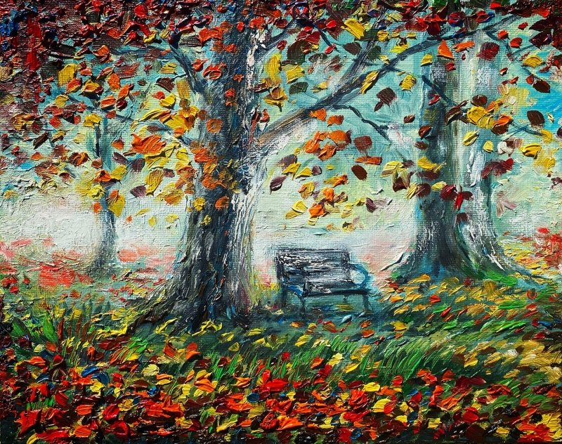 Autumn crimson by artist Anastasia Shimanskaya